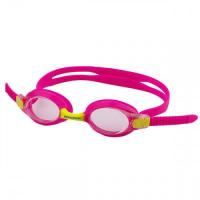 Очки для плавания JR Anti-fog, (саморегулирующая переносица, цвет розовый, прозрачные стёкла, 100% зашита от ультрафиолета, обтюратор силикон) 2670T-2