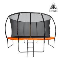 Батут DFC KENGOO II 10ft внутр.сетка, лестница, оранж/черн (305см)
