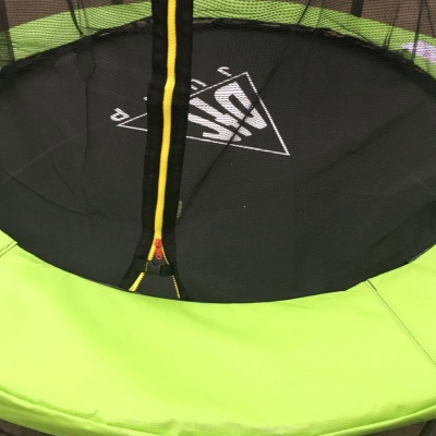 Батут DFC JUMP 8ft складной, сетка, чехол, apple green (244см)